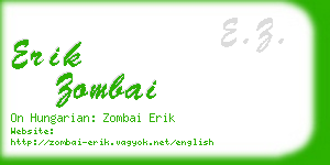 erik zombai business card